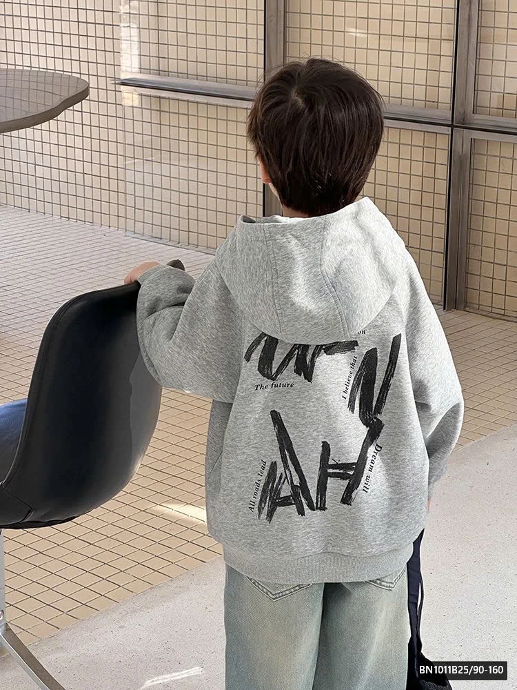 ÁO NỈ KÉO KHÓA IN HÌNH LƯNG  25A129