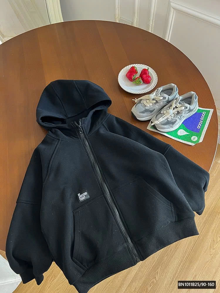 ÁO NỈ KÉO KHÓA IN HÌNH LƯNG  25A129