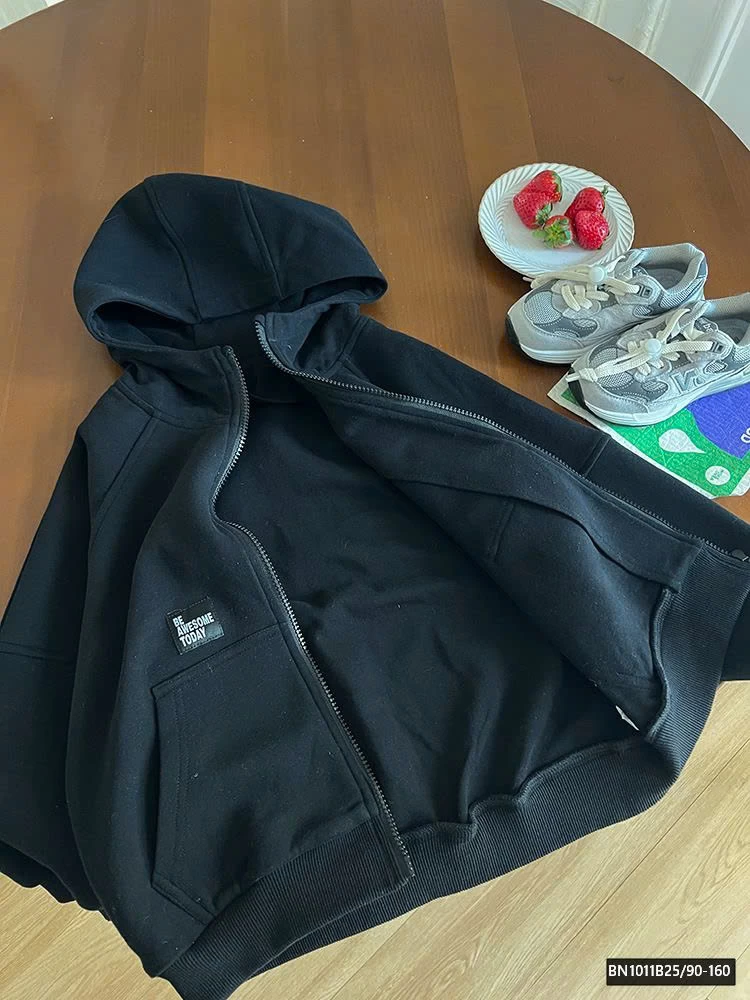 ÁO NỈ KÉO KHÓA IN HÌNH LƯNG  25A129