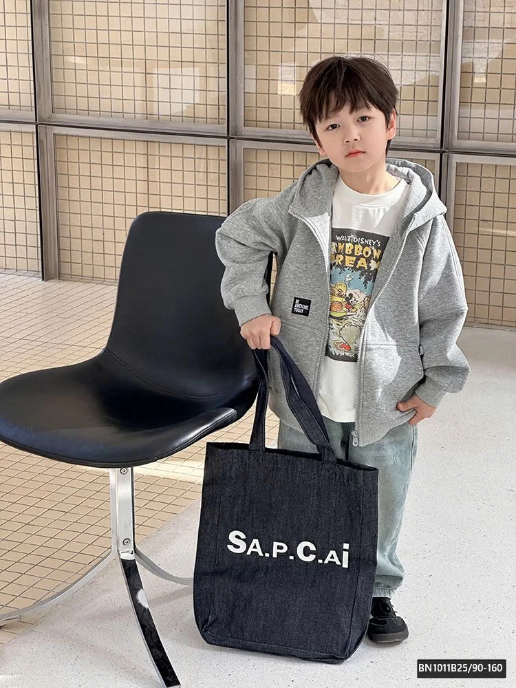 ÁO NỈ KÉO KHÓA IN HÌNH LƯNG  25A129