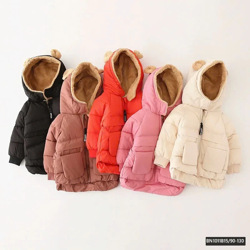 ÁO KHOÁC PHAO TAI GẤU LÓT LÔNG CỪU