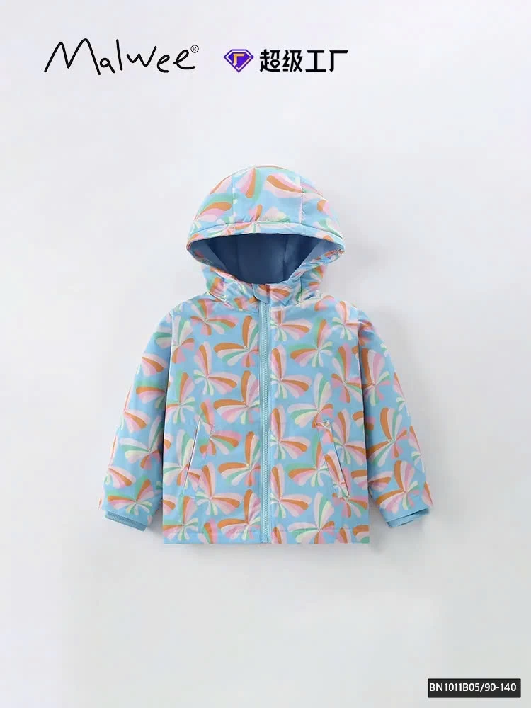 ÁO KHOÁC XANH LÓT LÔNG CỪU BÉ GÁI MALWEE