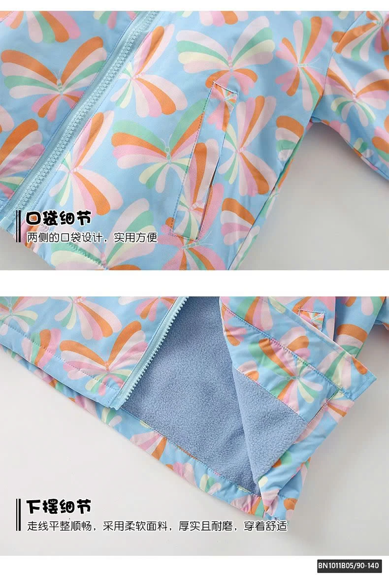 ÁO KHOÁC XANH LÓT LÔNG CỪU BÉ GÁI MALWEE