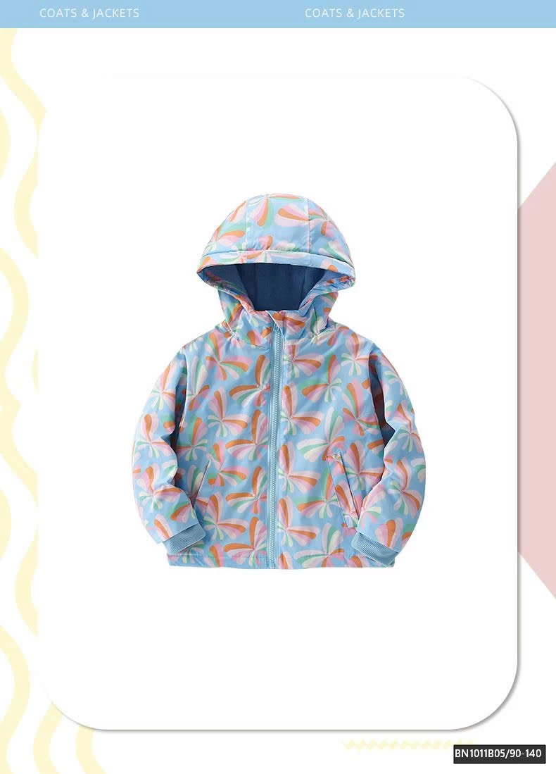 ÁO KHOÁC XANH LÓT LÔNG CỪU BÉ GÁI MALWEE