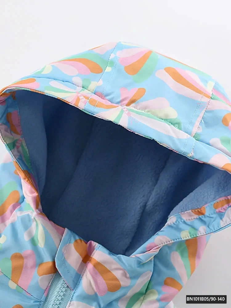 ÁO KHOÁC XANH LÓT LÔNG CỪU BÉ GÁI MALWEE