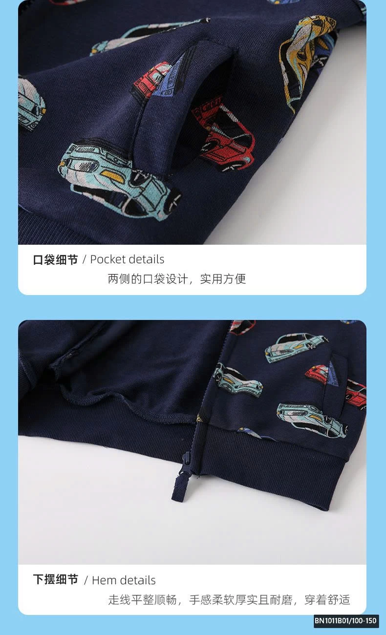 ÁO KHOÁC NỈ IN HÌNH OTO MALWEE