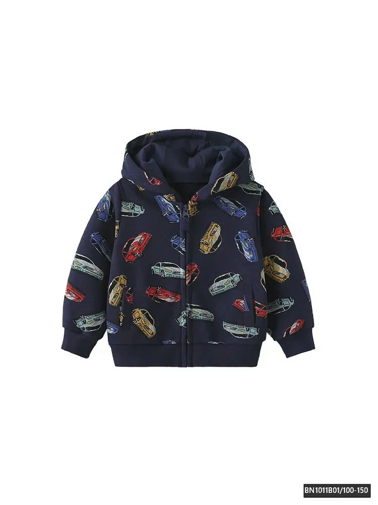 ÁO KHOÁC NỈ IN HÌNH OTO MALWEE