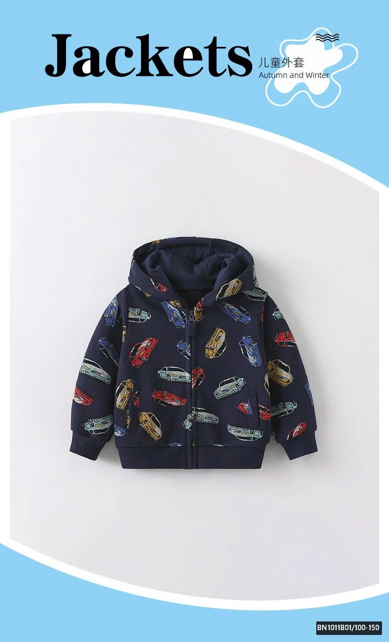 ÁO KHOÁC NỈ IN HÌNH OTO MALWEE