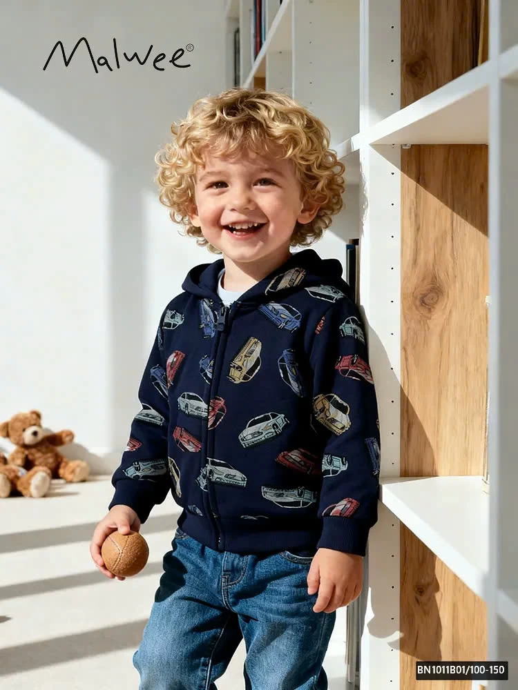 ÁO KHOÁC NỈ IN HÌNH OTO MALWEE