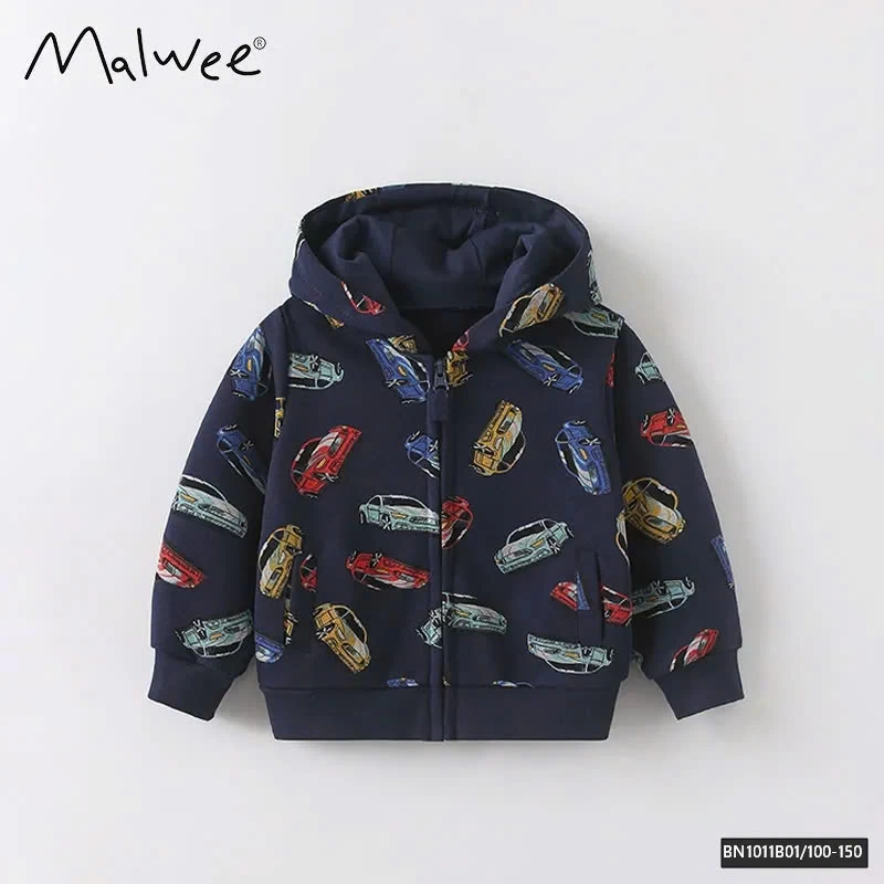 ÁO KHOÁC NỈ IN HÌNH OTO MALWEE