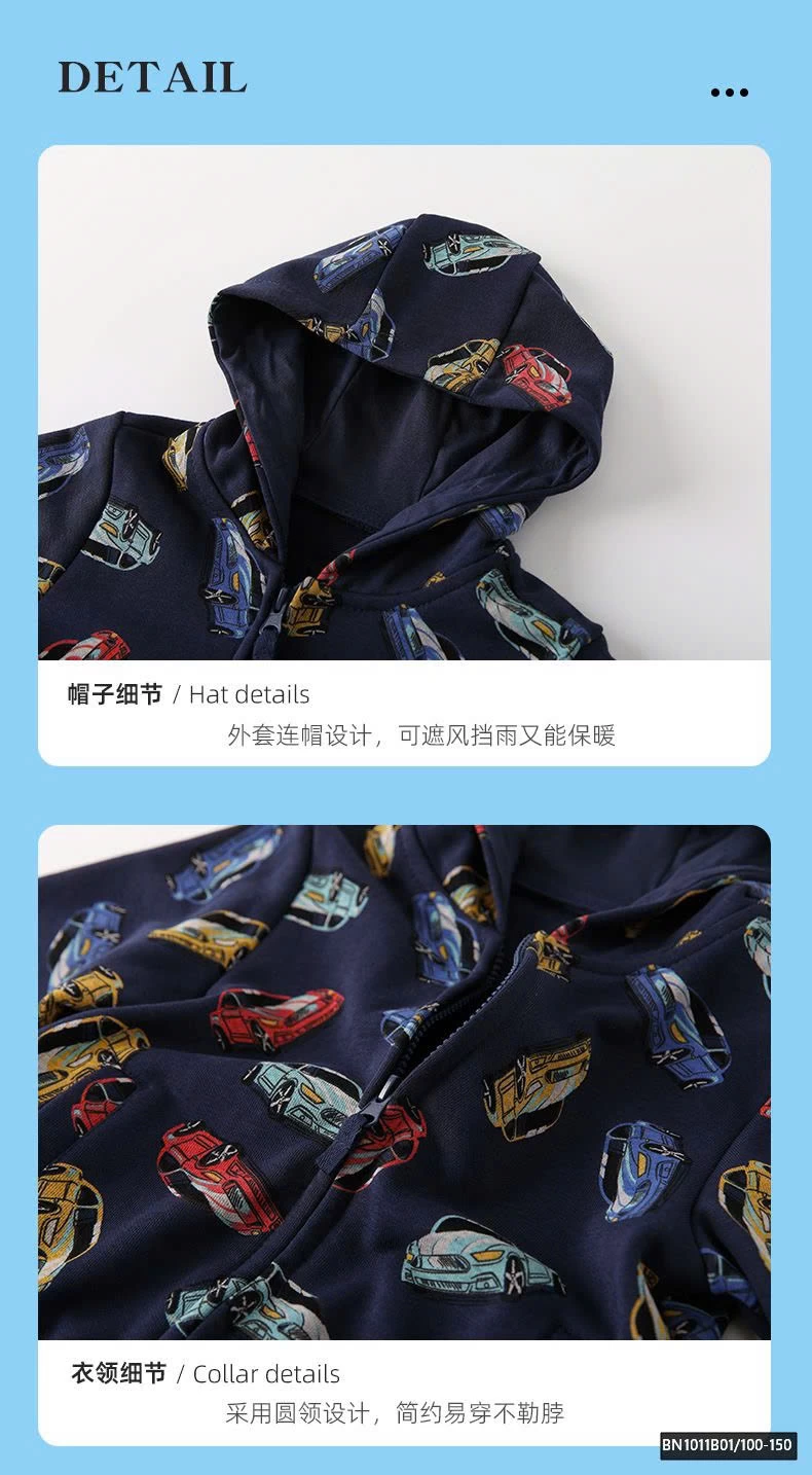 ÁO KHOÁC NỈ IN HÌNH OTO MALWEE