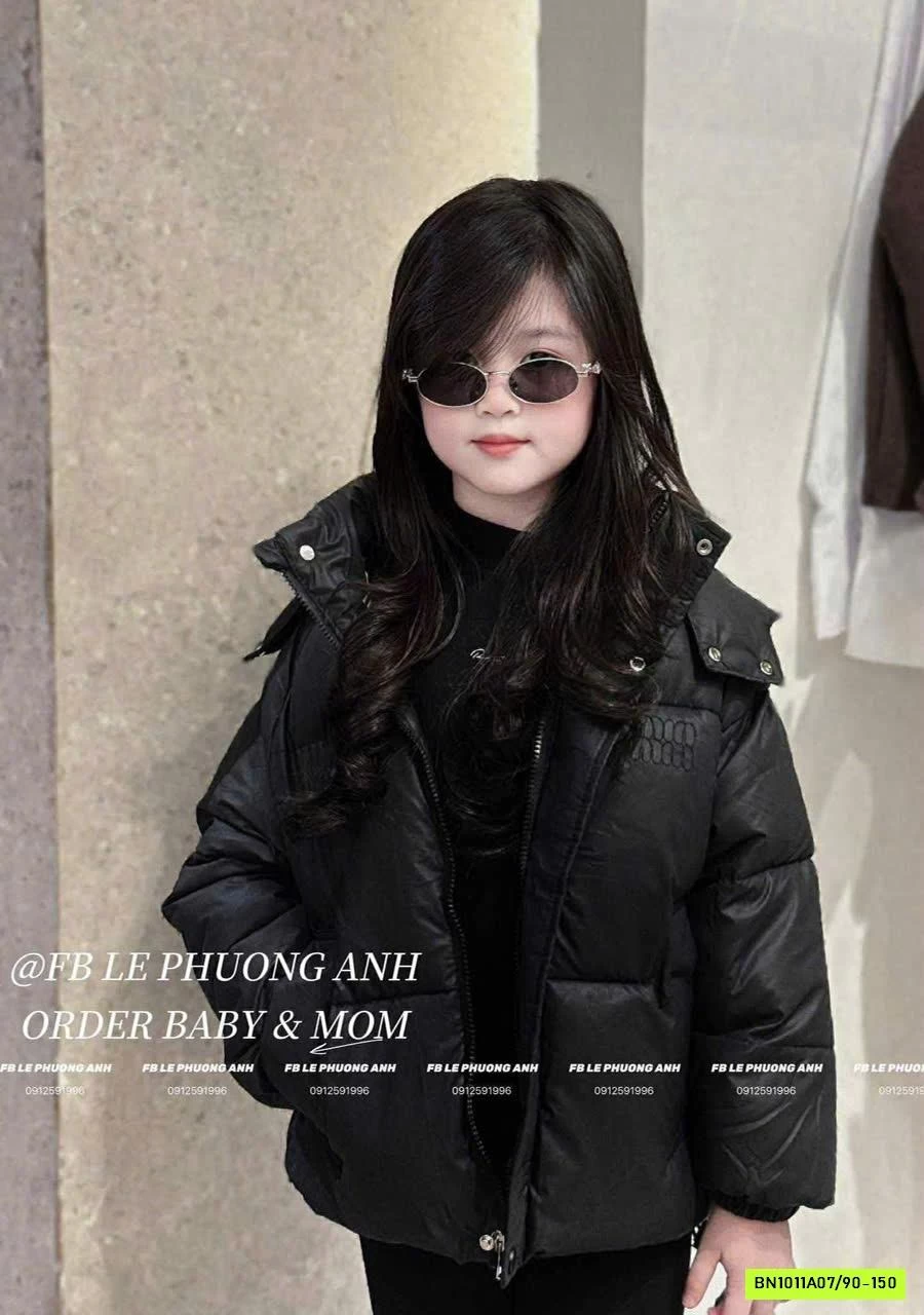 KHOÁC PHAO BÉO TRƠN MÀU LIỀN MŨ