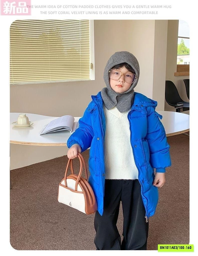 KHOÁC PHAO DÁNG DÀI LIỀN MŨ