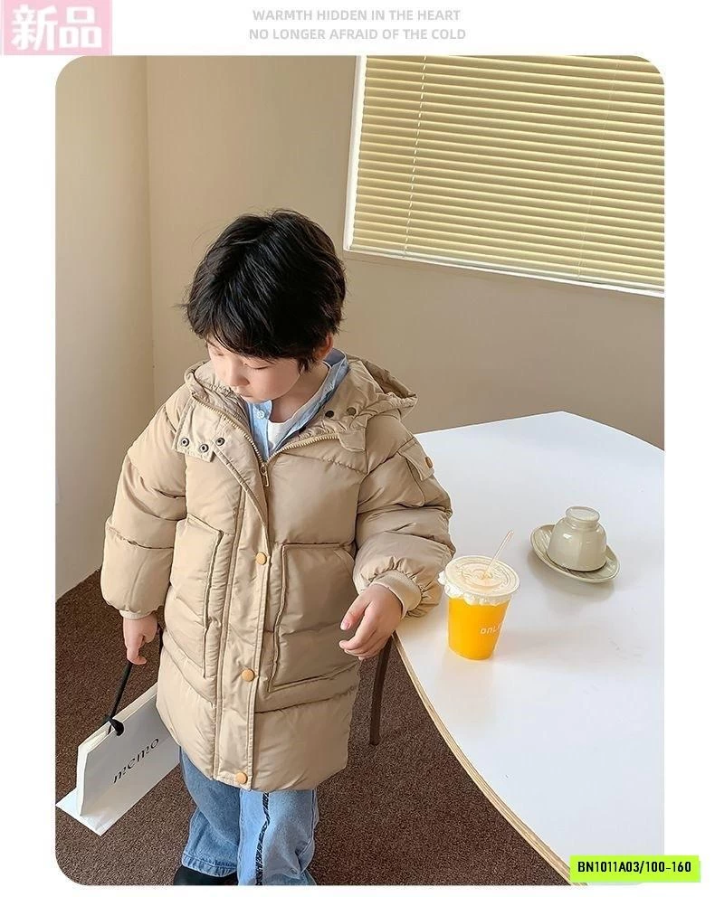 KHOÁC PHAO DÁNG DÀI LIỀN MŨ