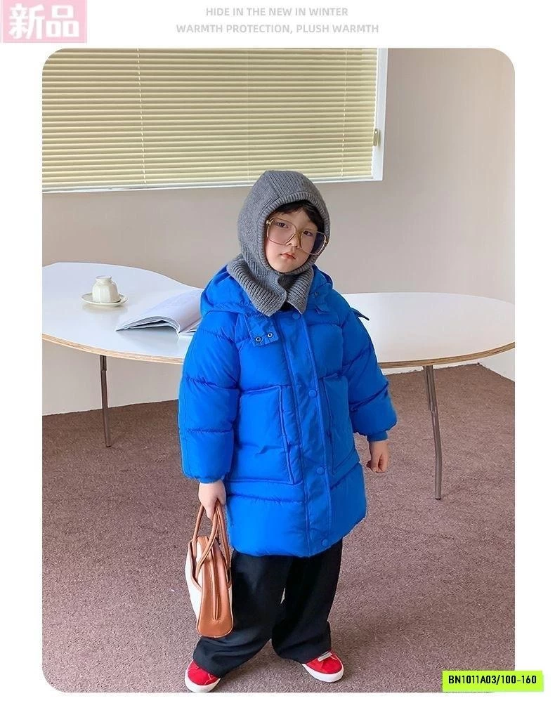 KHOÁC PHAO DÁNG DÀI LIỀN MŨ