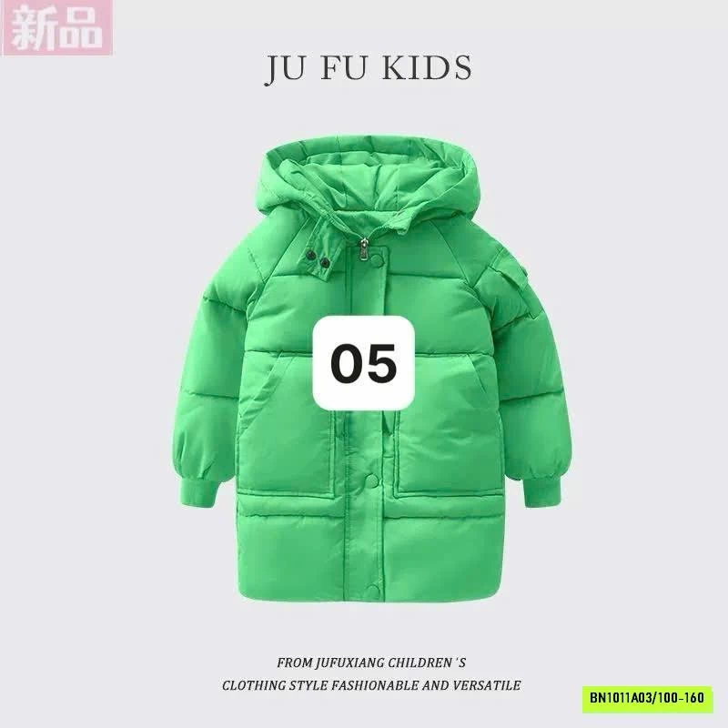 KHOÁC PHAO DÁNG DÀI LIỀN MŨ