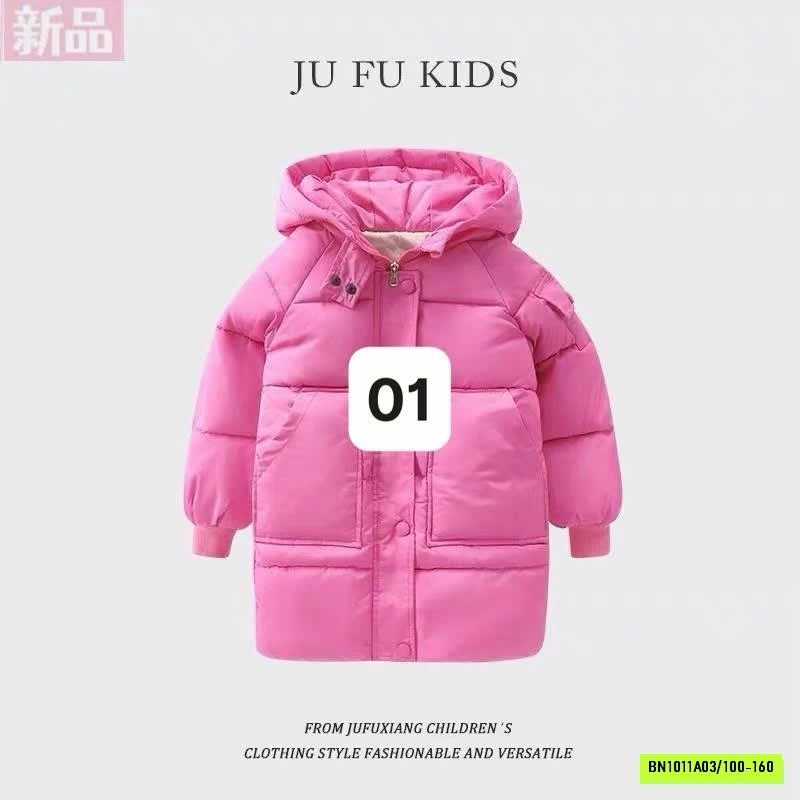 KHOÁC PHAO DÁNG DÀI LIỀN MŨ