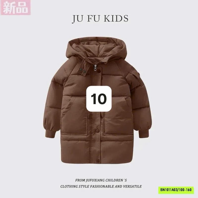 KHOÁC PHAO DÁNG DÀI LIỀN MŨ