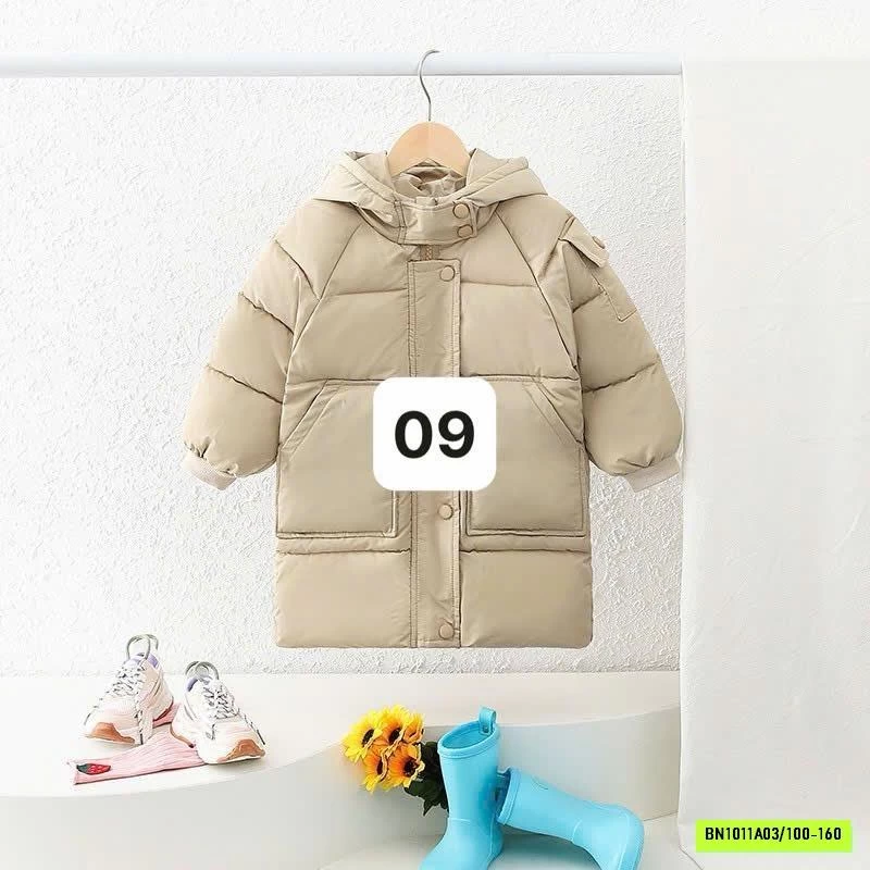 KHOÁC PHAO DÁNG DÀI LIỀN MŨ