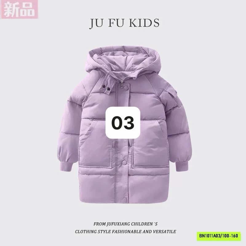 KHOÁC PHAO DÁNG DÀI LIỀN MŨ