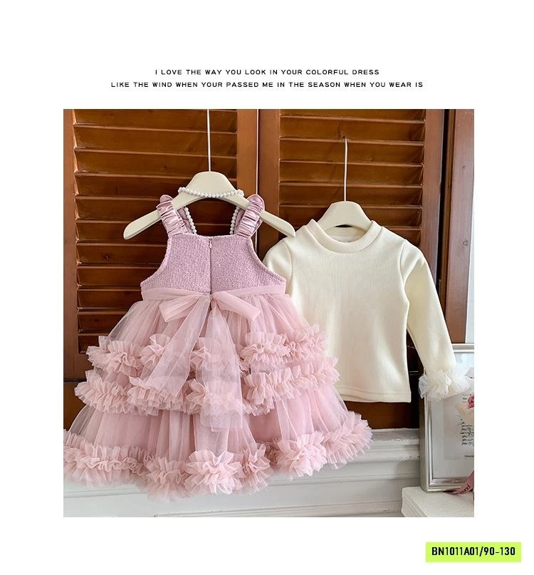 ĐẦM VOAN THỎ LÓT NHUNG KÈM ÁO GIỮ NHIỆT BLUETOWN