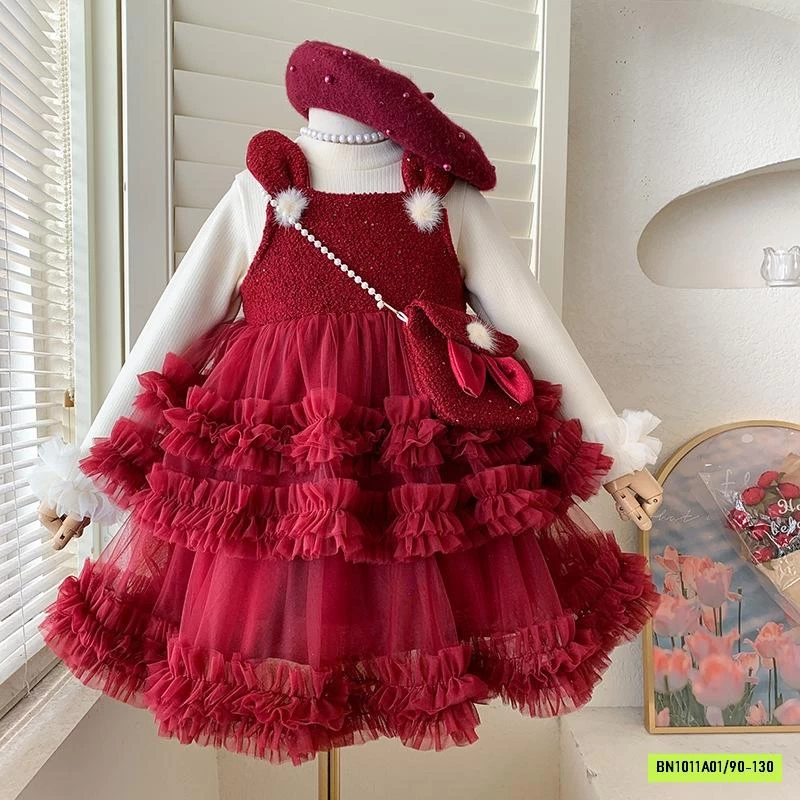 ĐẦM VOAN THỎ LÓT NHUNG KÈM ÁO GIỮ NHIỆT BLUETOWN