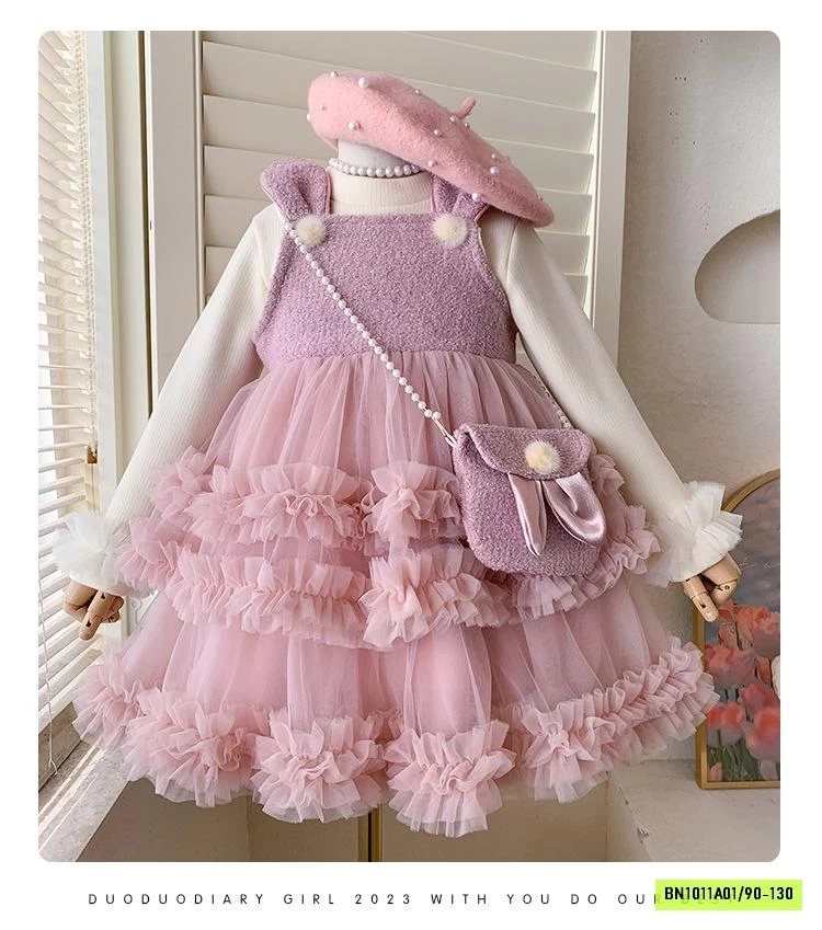 ĐẦM VOAN THỎ LÓT NHUNG KÈM ÁO GIỮ NHIỆT BLUETOWN