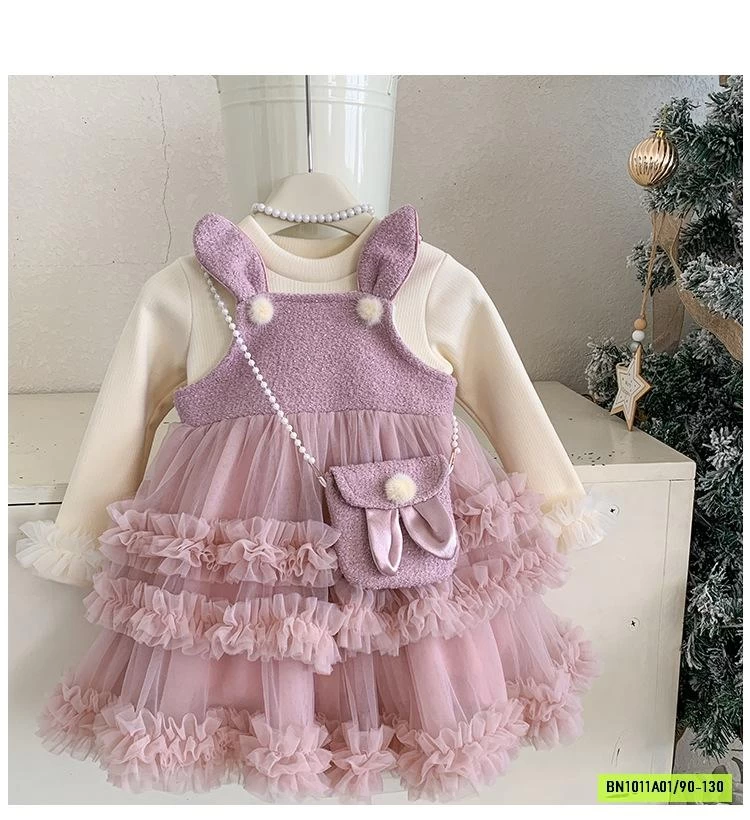 ĐẦM VOAN THỎ LÓT NHUNG KÈM ÁO GIỮ NHIỆT BLUETOWN