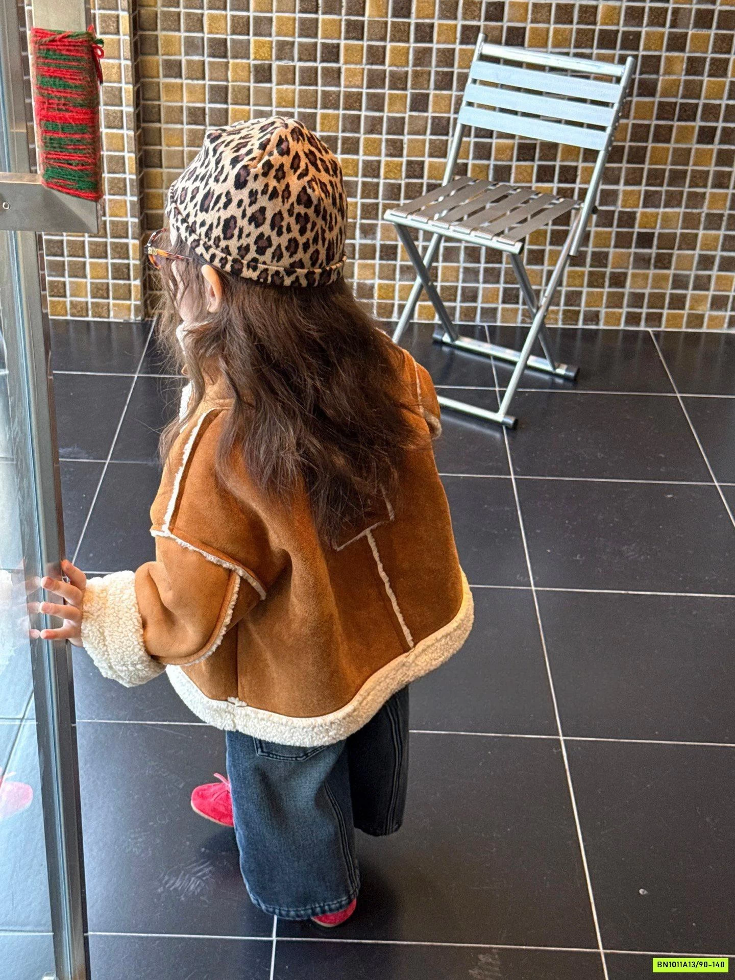 KHOÁC DA LỘN LÔNG CỪU MIX JEANS SUÔNG