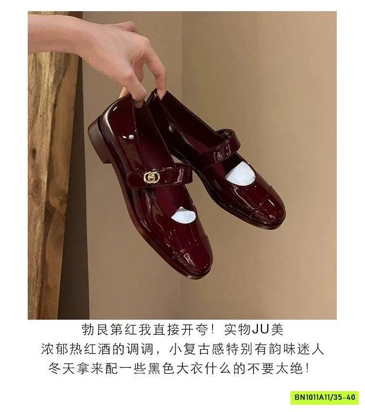 GIÀY DA BÓNG QUAI NGANG TAG VÀNG