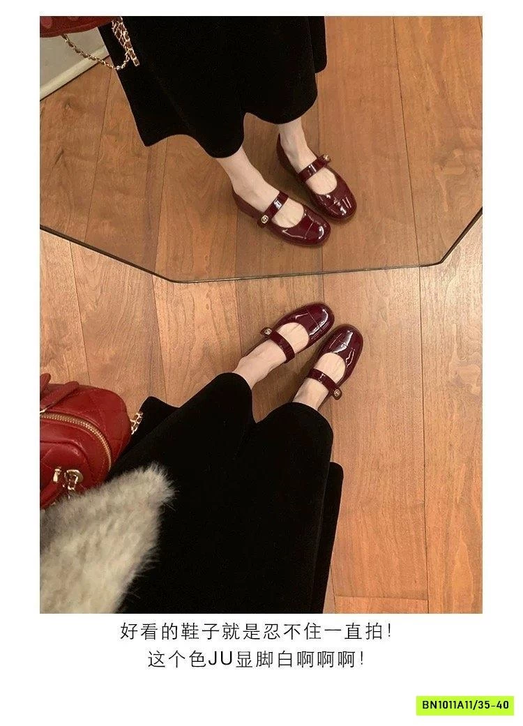 GIÀY DA BÓNG QUAI NGANG TAG VÀNG