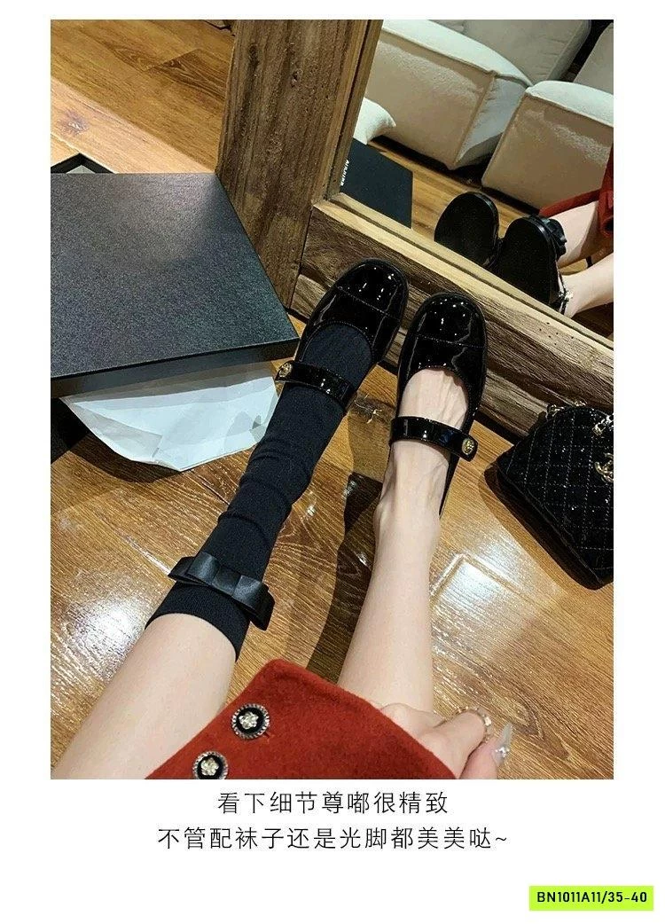 GIÀY DA BÓNG QUAI NGANG TAG VÀNG