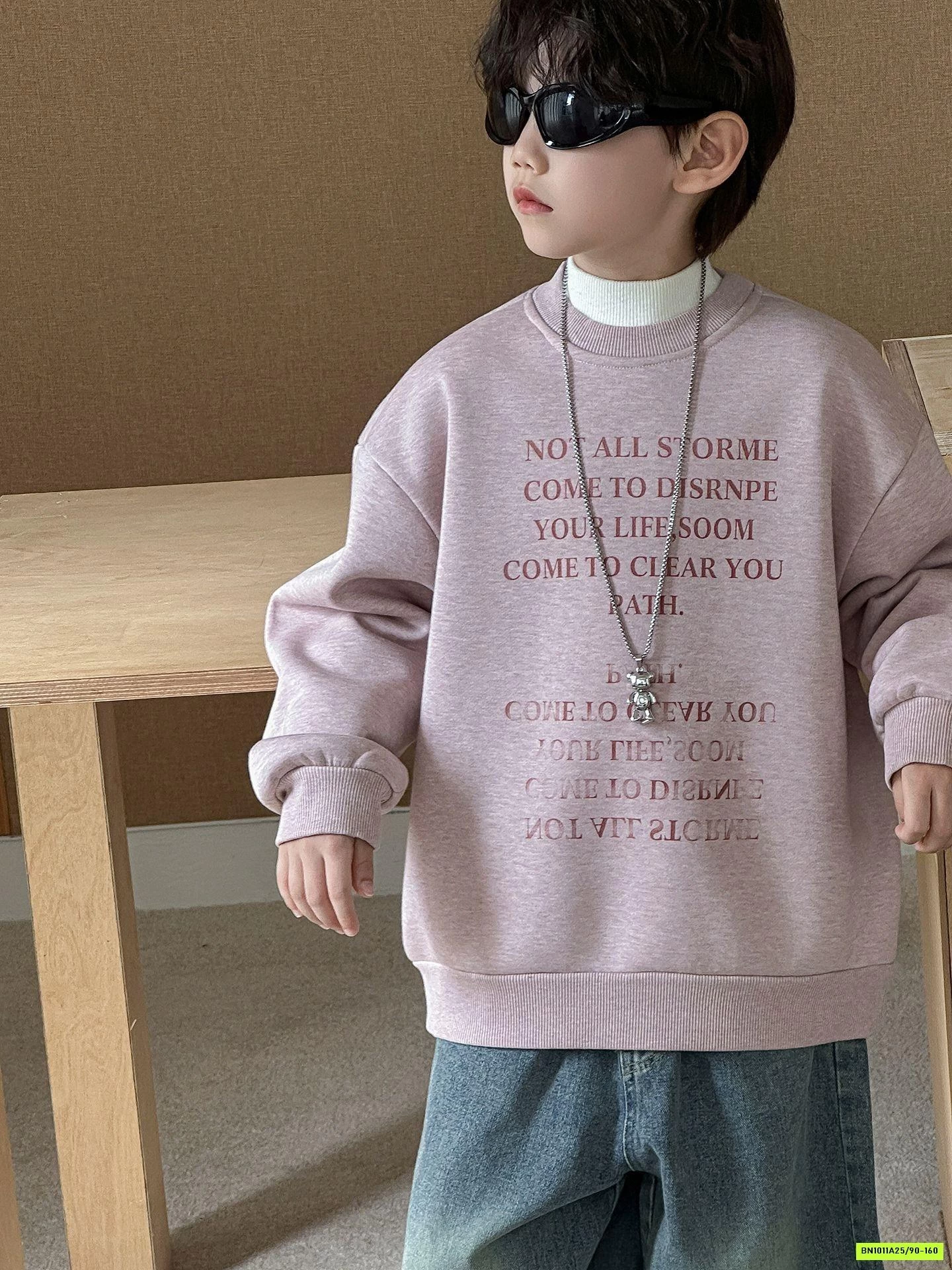 ÁO NỈ HỒNG LÓT NHUNG