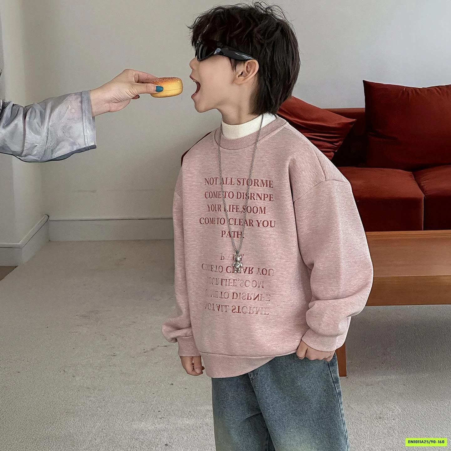 ÁO NỈ HỒNG LÓT NHUNG