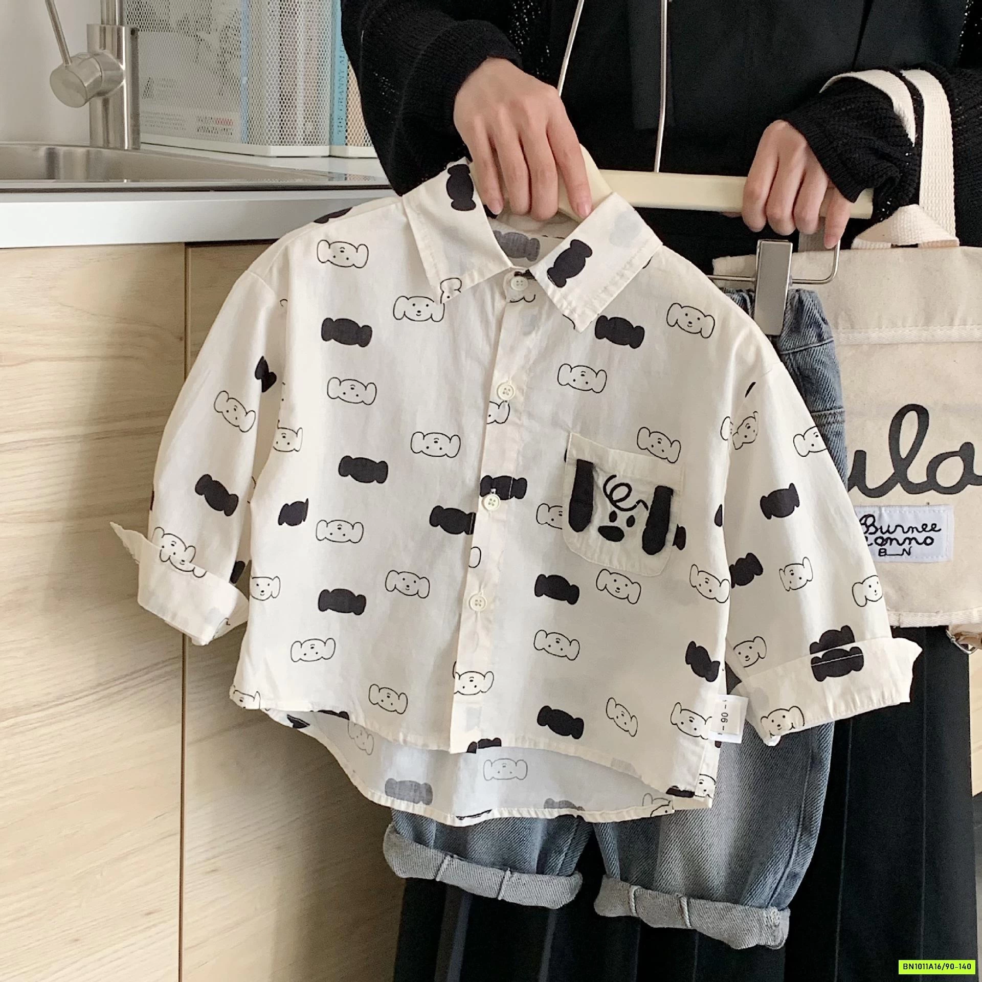 SƠ MI DÀI TAY IN HÌNH BT