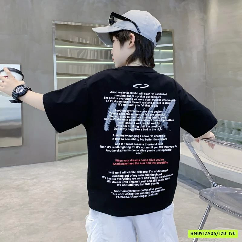 ÁO THUN IN CHỮ NHỎ HHBABY