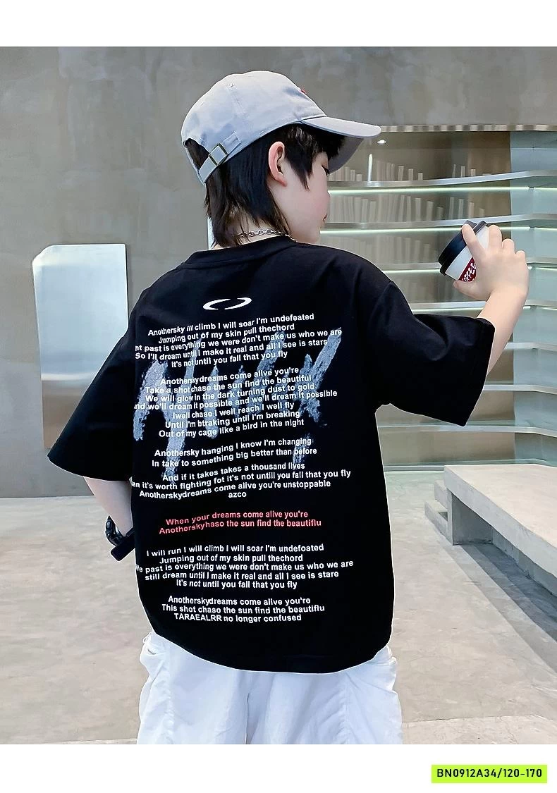 ÁO THUN IN CHỮ NHỎ HHBABY