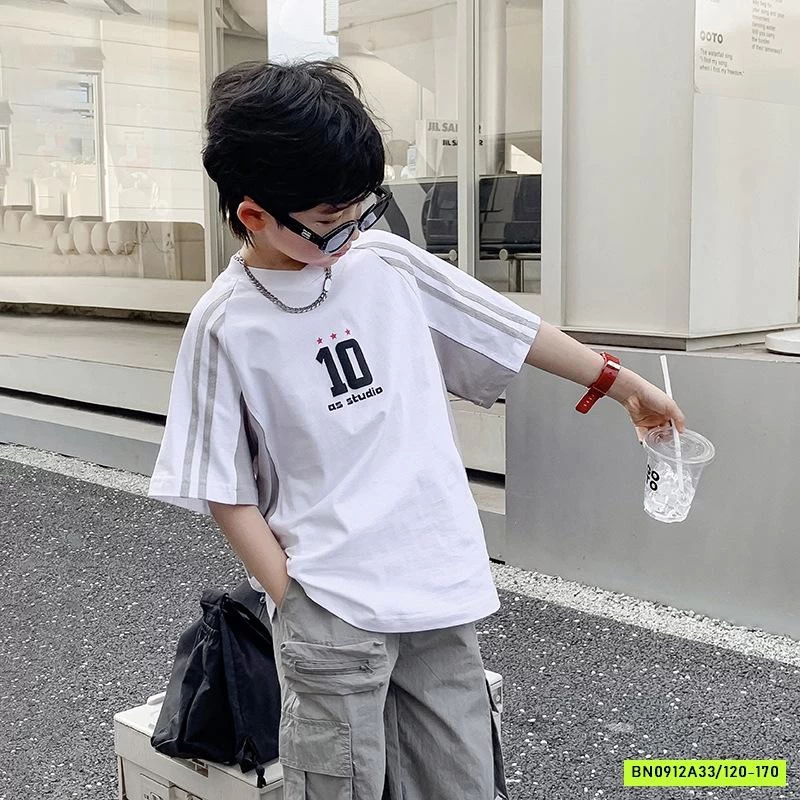 ÁO THUN SỌC VAI SỐ 10 HHBABY