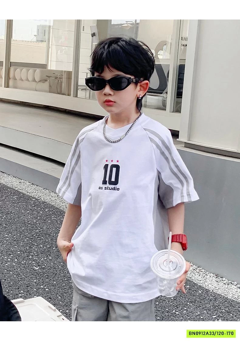 ÁO THUN SỌC VAI SỐ 10 HHBABY