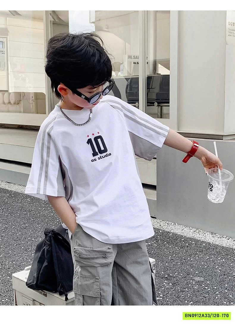 ÁO THUN SỌC VAI SỐ 10 HHBABY