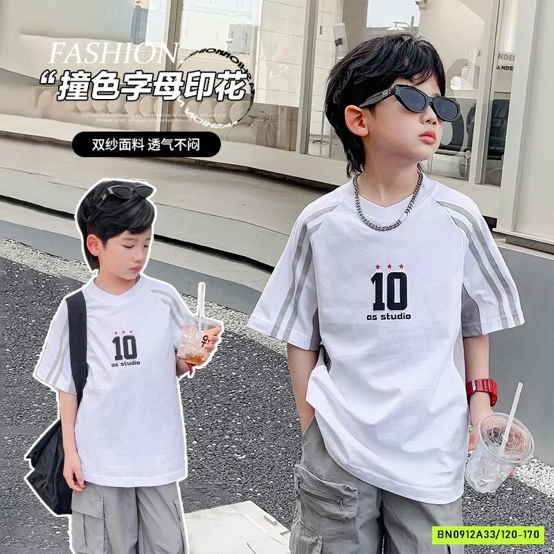 ÁO THUN SỌC VAI SỐ 10 HHBABY