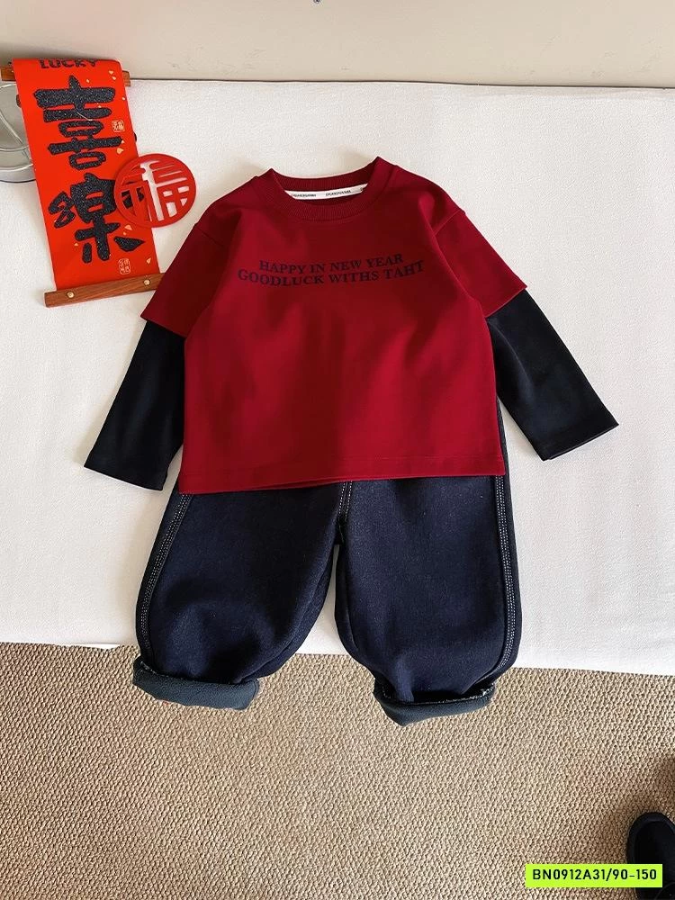 ÁO THUN ĐỎ GIẢ 2 LỚP