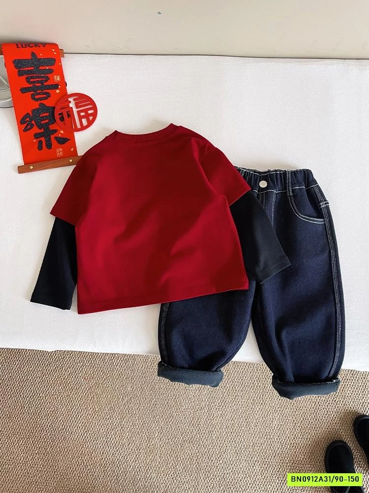 ÁO THUN ĐỎ GIẢ 2 LỚP