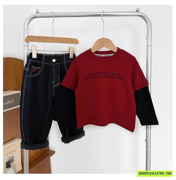 ÁO THUN ĐỎ GIẢ 2 LỚP