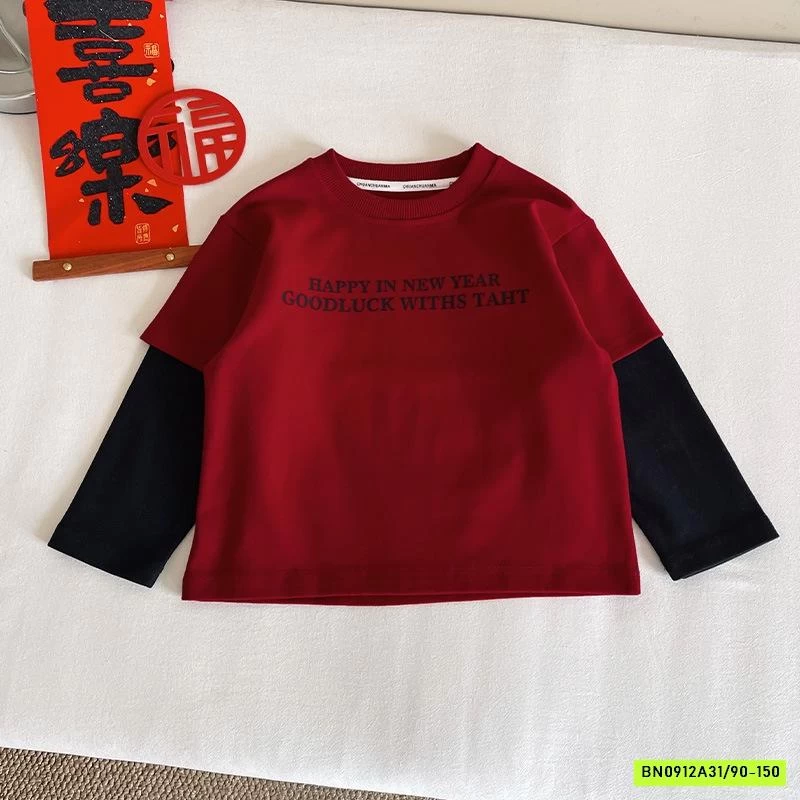 ÁO THUN ĐỎ GIẢ 2 LỚP