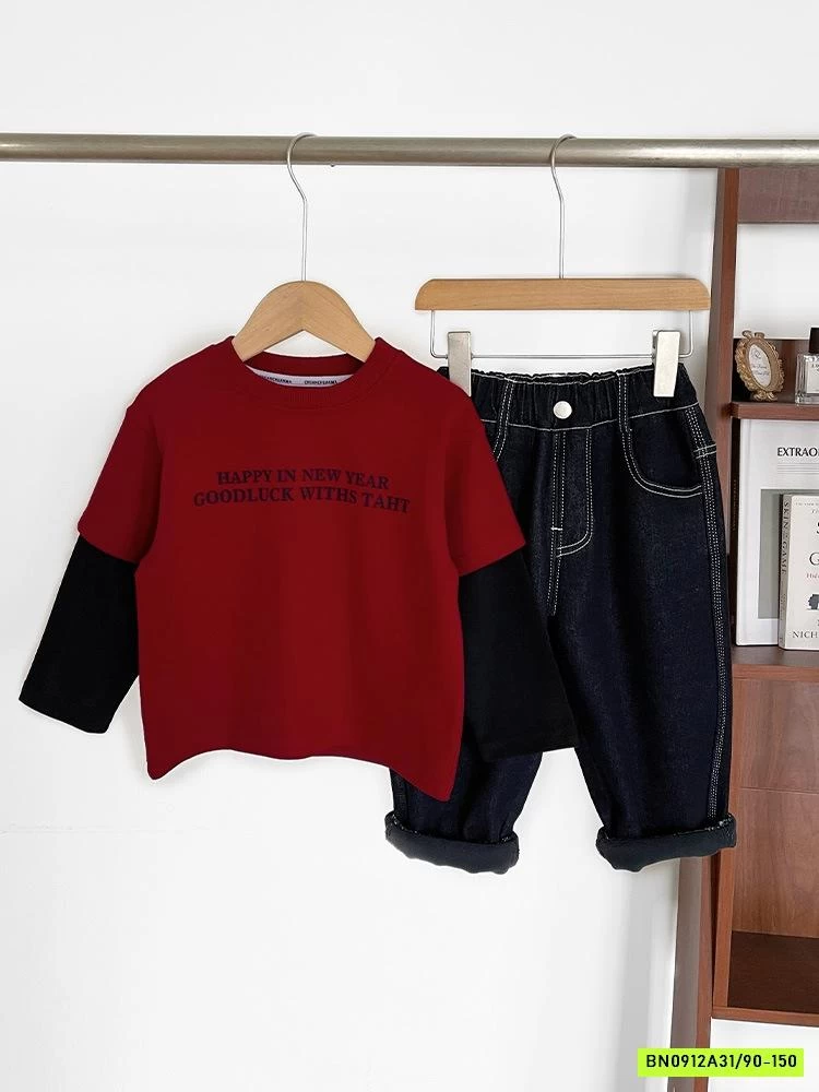 ÁO THUN ĐỎ GIẢ 2 LỚP