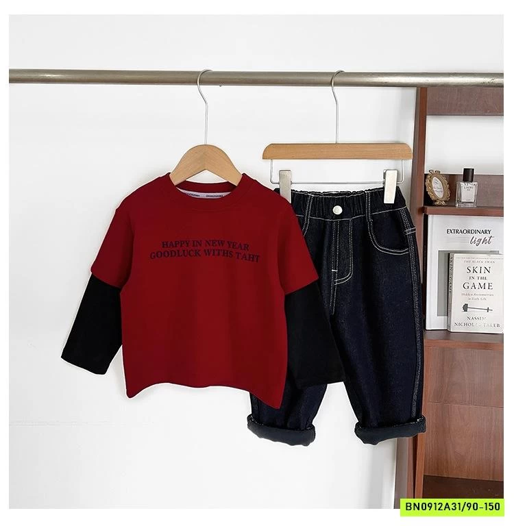 ÁO THUN ĐỎ GIẢ 2 LỚP