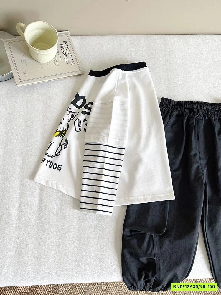 ÁO THUN BOOS CÚN TAY KẺ