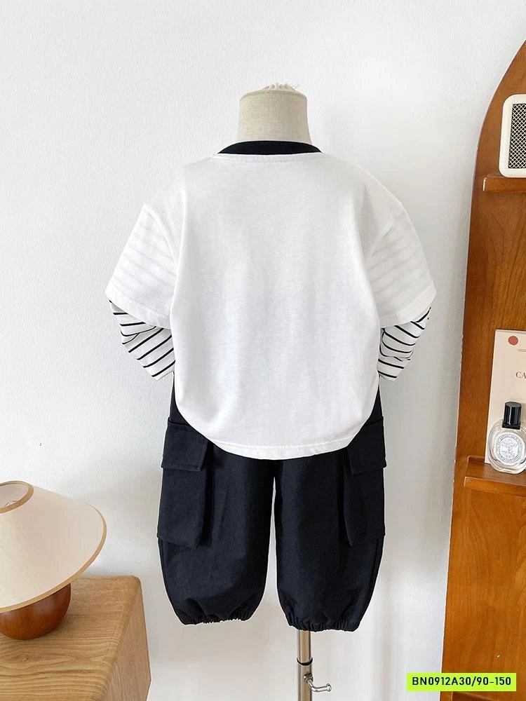 ÁO THUN BOOS CÚN TAY KẺ