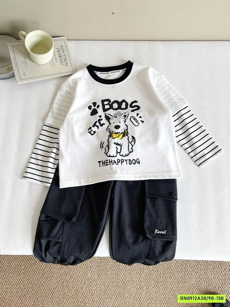 ÁO THUN BOOS CÚN TAY KẺ